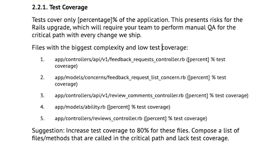 Code Coverage vs. Code Complexity Screenshot. Report generated by Skunk.