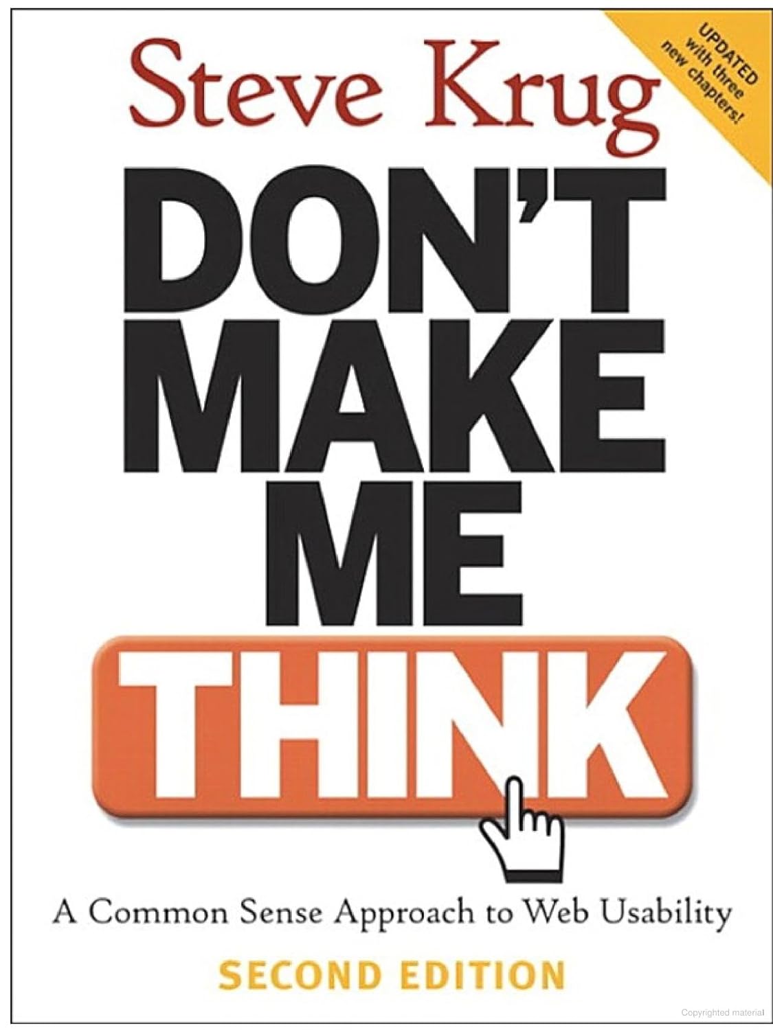 Don't Make Me Think book cover by Steve Krug
