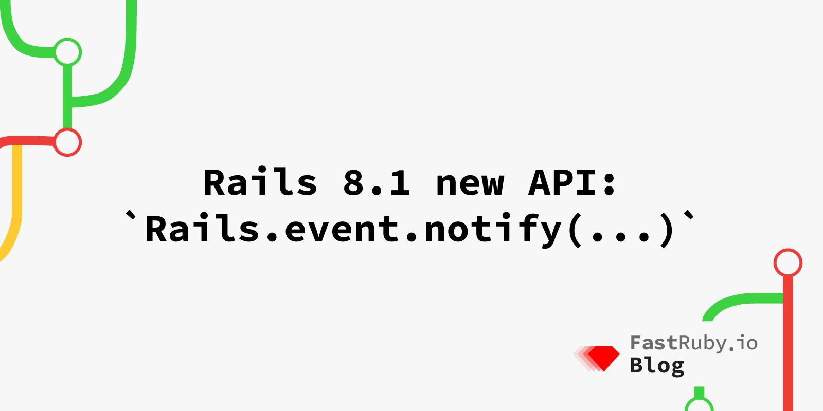 Rails 8.1 new API: `Rails.event.notify(...)` Rails 8.1 new API: `Rails.event.notify(...)`